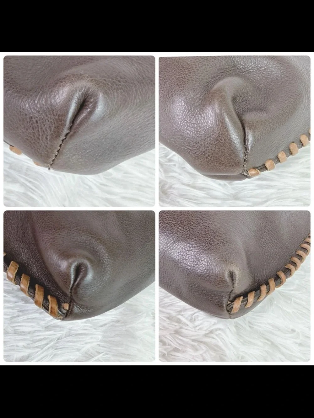 Mulberry Dark Brown Leather Messenger Bag with Whipstitch Trim